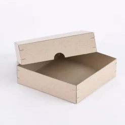 Rico Design Ritzschachtel quadratisch Graupappe 13x13x3,5cm