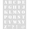 Rico Design Schablone Alphabet 1 selbstklebend 18,5x24,5cm