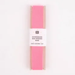 Rico Design Schrägband Baumwolle 2cm uni neonpink 3m