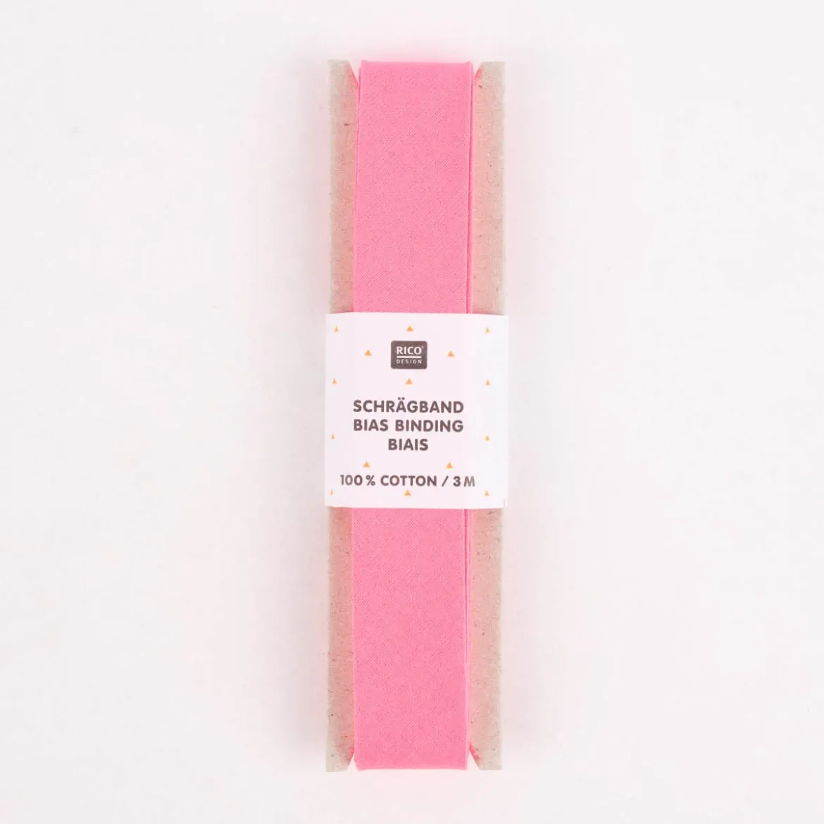 Rico Design Schrägband Baumwolle 2cm uni neonpink 3m