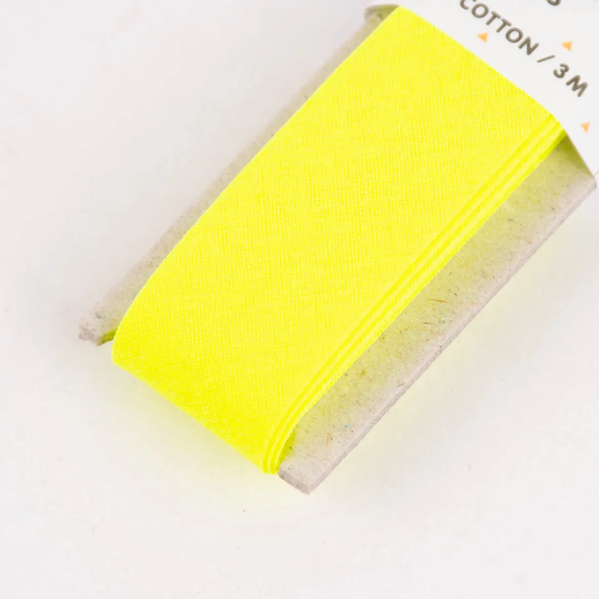 Rico Design Schrägband Baumwolle 2cm uni neongelb 3m