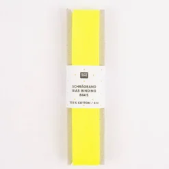 Rico Design Schrägband Baumwolle 2cm uni neongelb 3m
