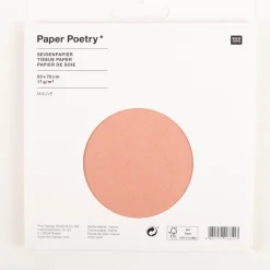 Rico Design Seidenpapier einfarbig mauve 50x70cm Paper Poetry 1 Bogen