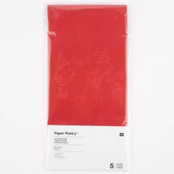 Rico Design Seidenpapier einfarbig dunkelrot 50x70cm 5 Bogen