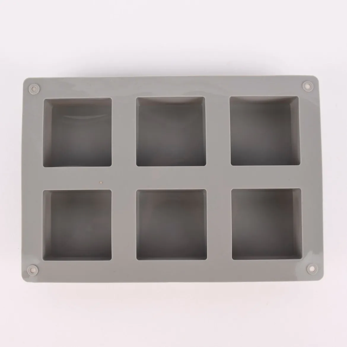 Rico Design Seifengießform quadratisch für 6 Stück 5x5x2,5cm