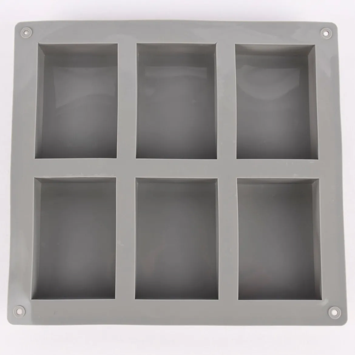 Rico Design Seifengießform rechteckig für 6 Stück 5,5x8x2,5cm