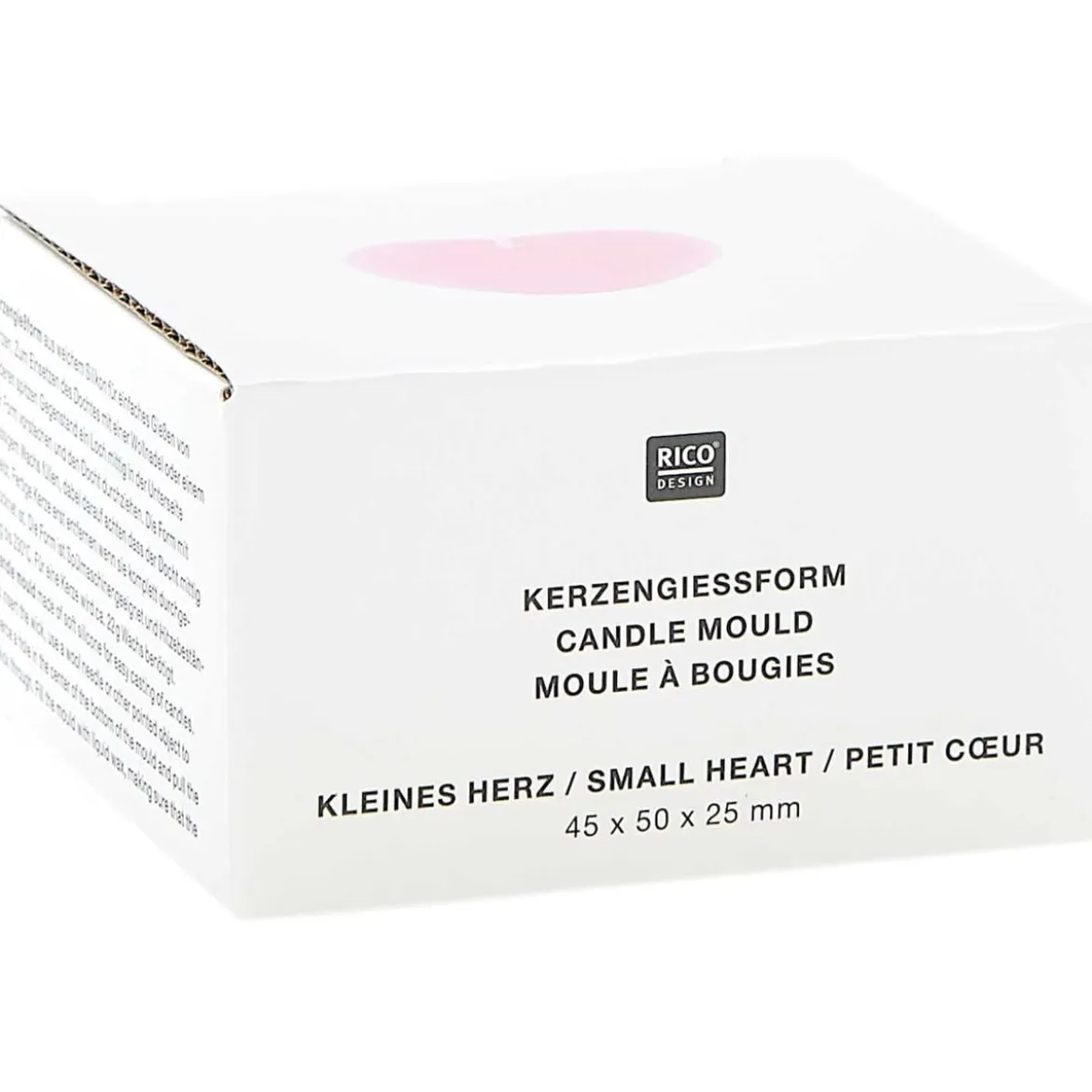 Rico Design Silikonform Kerzengießform kleines Herz 6x5,6x3,3cm