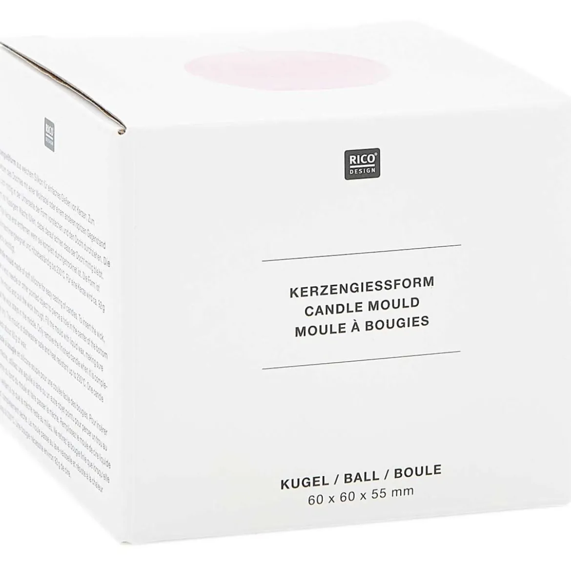 Rico Design Silikonform Kerzengießform Kugel 7,4x7,4x6,5cm
