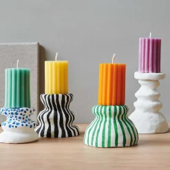 Rico Design Silikonform Kerzengießform Zylinder geriffelt 6x6x8,8cm