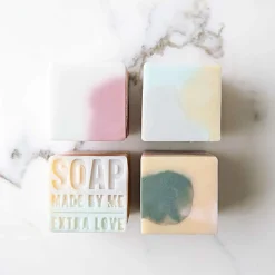 Rico Design Silikon Seifenprägeform SOAP MADE BY ME Extra Love eckig