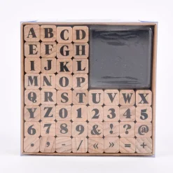 Rico Design Stempelset ABC2 48 Stück mit Stempelkissen