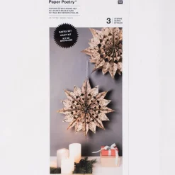 Rico Design Sterne Papiertüten Set hellbraun schwarz 24 Tüten