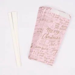 Rico Design Sterne Papiertüten Set rosa goldfarbig 24 Tüten