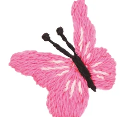 Rico Design Stick & Stitch Schmetterlinge 21 Stk Stickvlies und Stickgarne