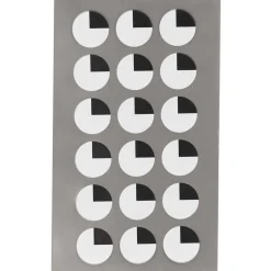 Rico Design Sticker Augen oben viertel rund schwarz weiß verschiedene Größen