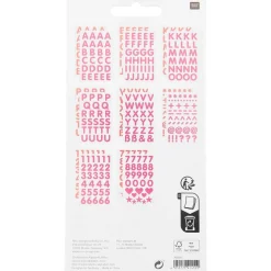 Rico Design Stickerblock Alphabet Neon rot pink 16 Blatt