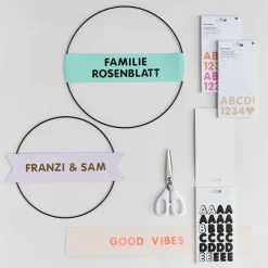 Rico Design Stickerblock Alphabet schwarz goldfarbig 16 Blatt