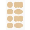 Rico Design Sticker Etiketten verschiedene Formen Kraftpapier 32 Stück natur