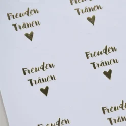 Rico Design Sticker Freudentränen weiß gold 4 Blatt