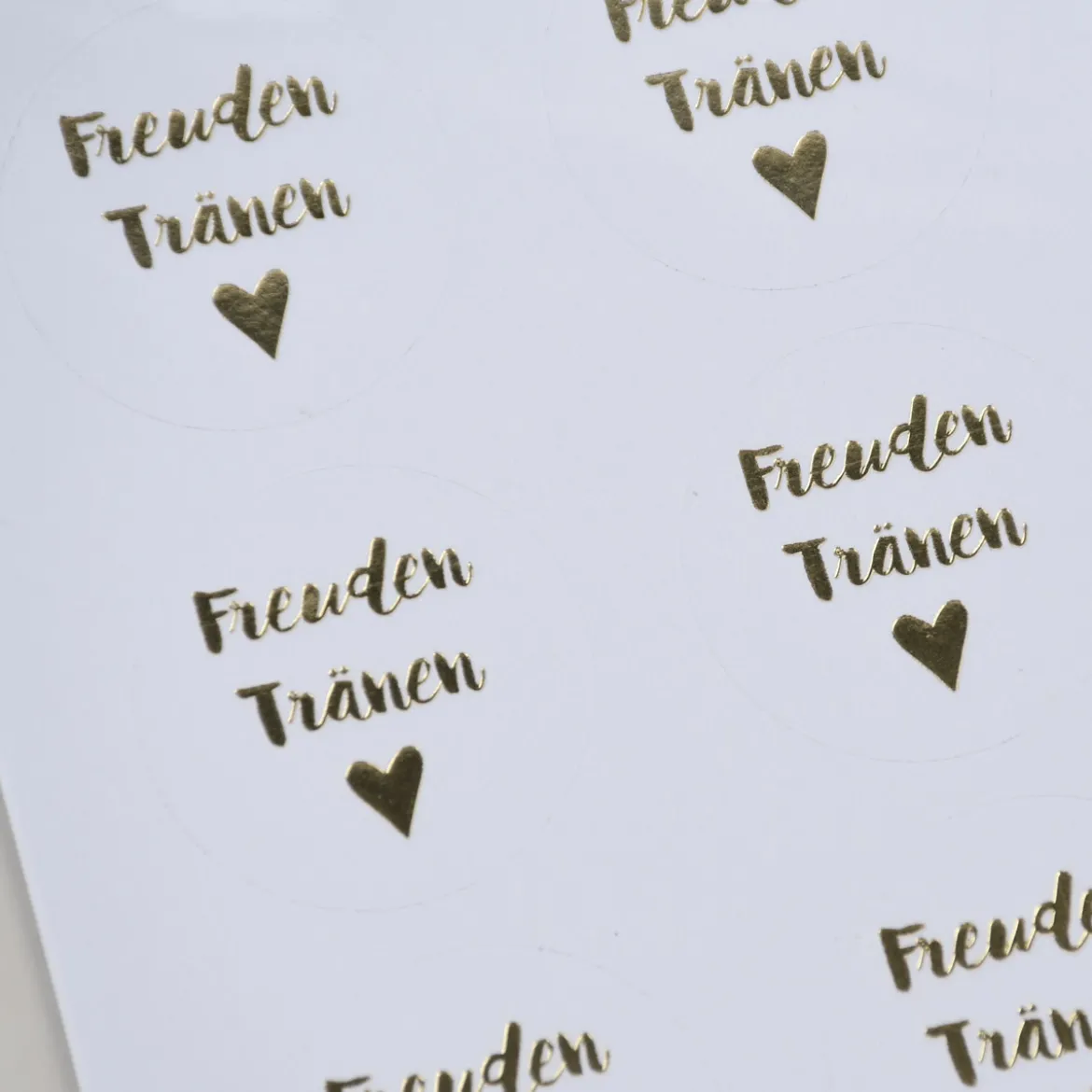 Rico Design Sticker Freudentränen weiß gold 4 Blatt