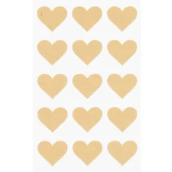 Rico Design Sticker Herzen Kraftpapier 60 Stück natur