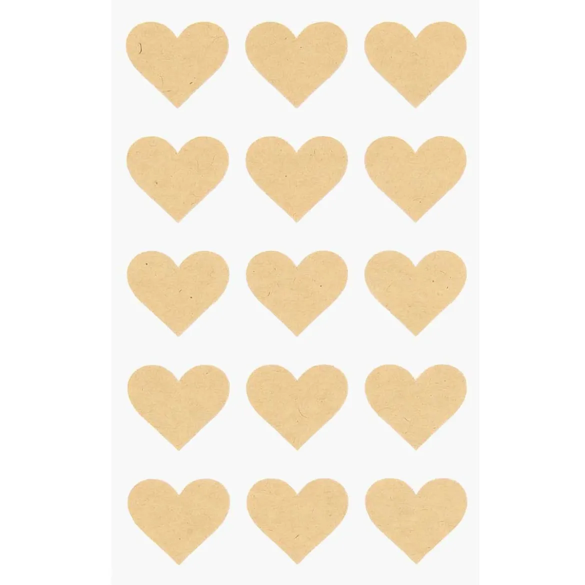 Rico Design Sticker Herzen Kraftpapier 60 Stück natur