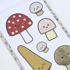 Rico Design Sticker Pilze mit Gesicht 4 Blatt mehrfarbig