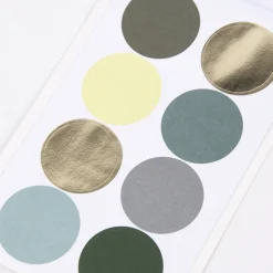 Rico Design Sticker Punkte und Streifen Grün 4 Blatt 34 Stück