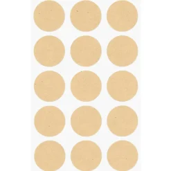 Rico Design Sticker rund Kraftpapier 60 Stück natur