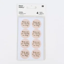 Rico Design Sticker Thank you for sharing our day! puder gold 4 Blatt