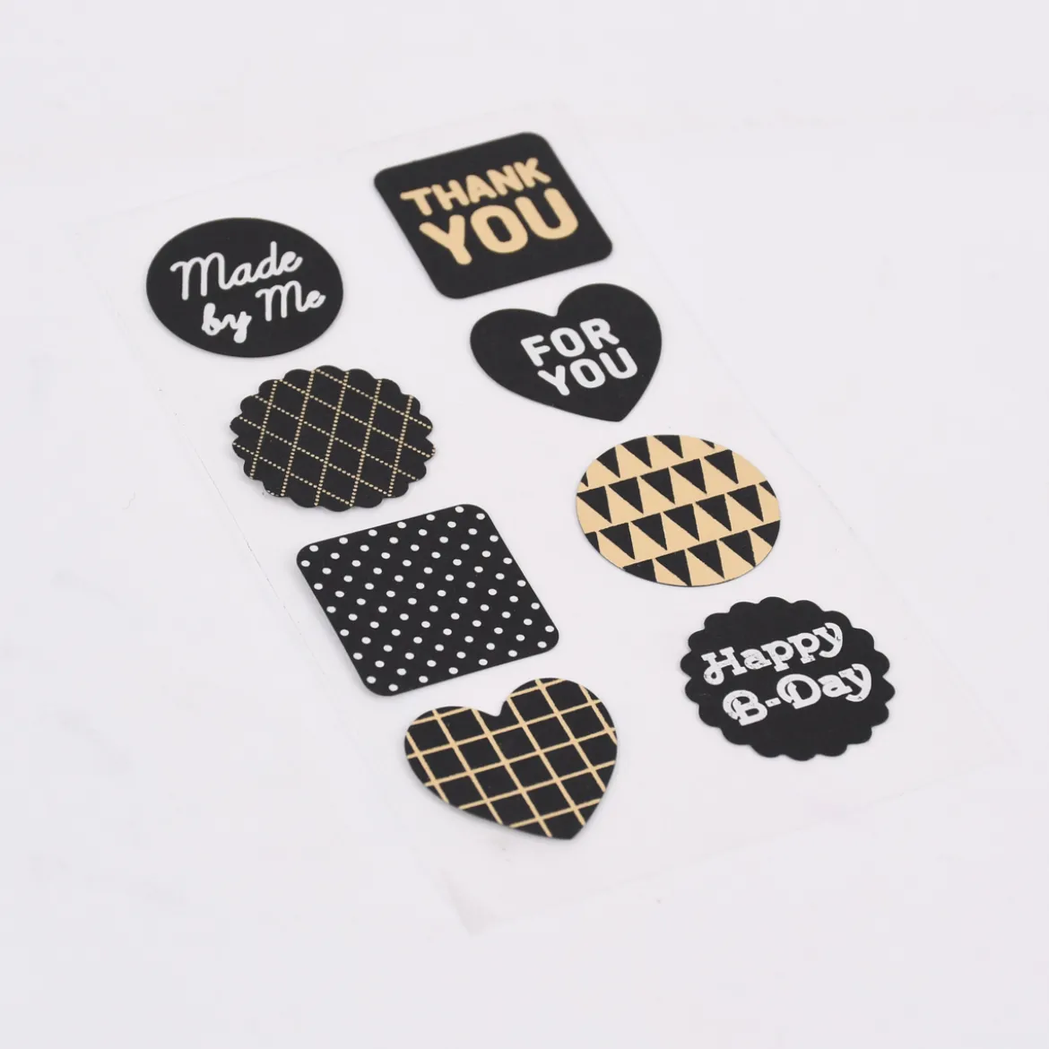 Rico Design Sticker verschiedene Motive schwarz metallic 4 Blatt