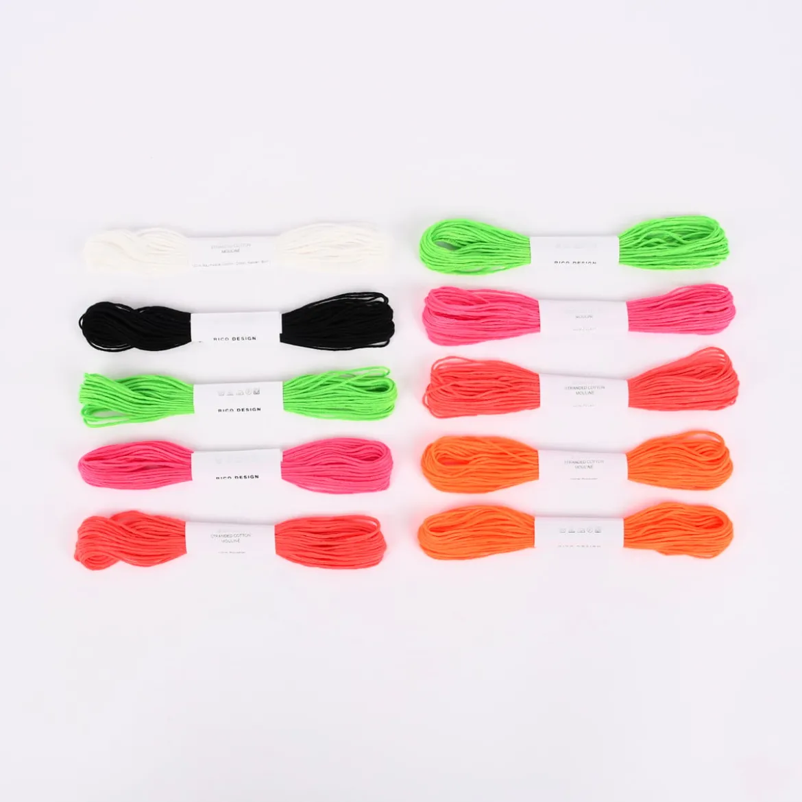 Rico Design Stickgarn Set Neon 10teilig