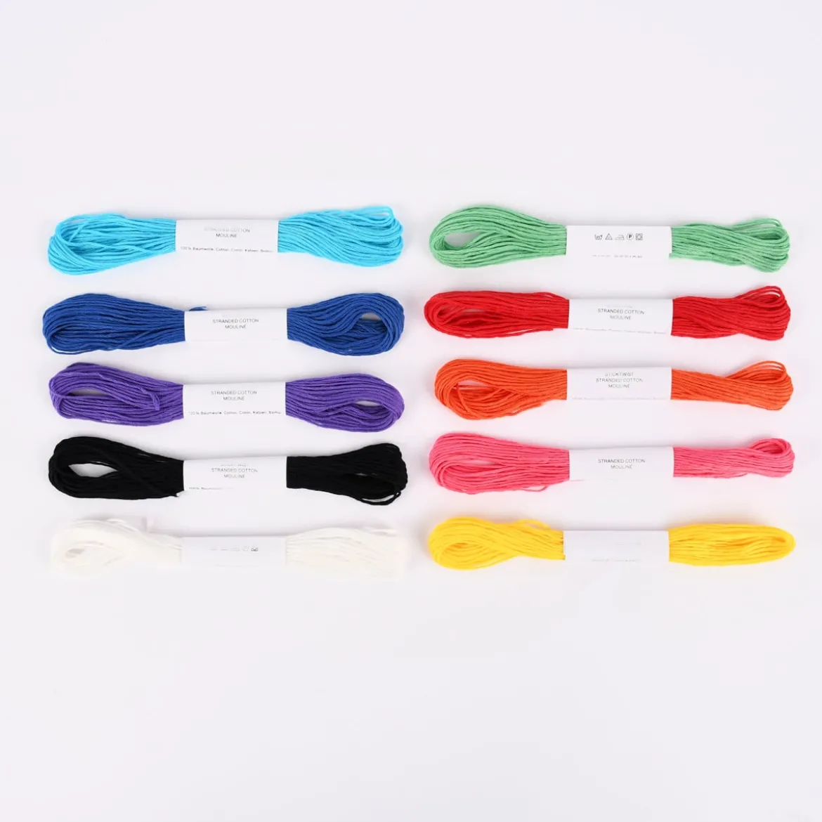 Rico Design Stickgarn Set Rainbow 10teilig