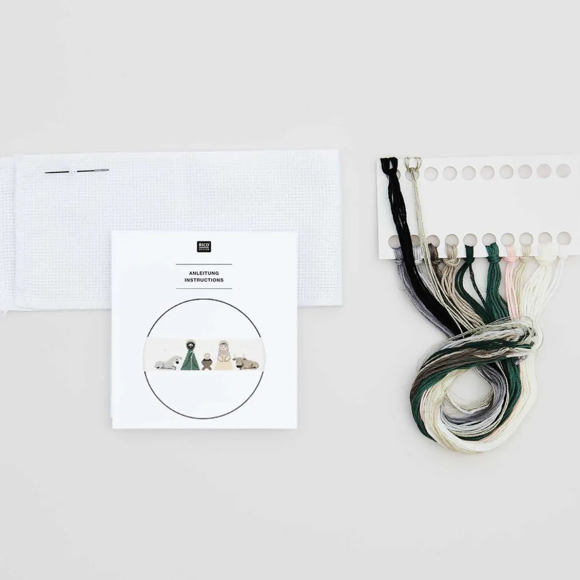 Rico Design Stickpackung Band Motiv Krippe gezählter Kreuzstich