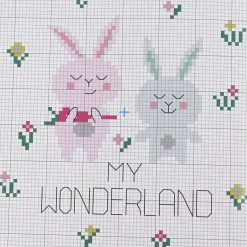 Rico Design Stickpackung Hasenpaar Wonderland 15,5cm