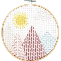 Rico Design Stickpackung Landschaft Berge Sashiko 15cm