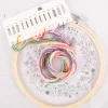 Rico Design Stickpackung vorgezeichnet Blumenkranz Set mit Stickring 20cm