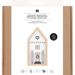 Rico Design Stickpackung Weihnachtshaus gezählter Kreuzstich 9x18cm