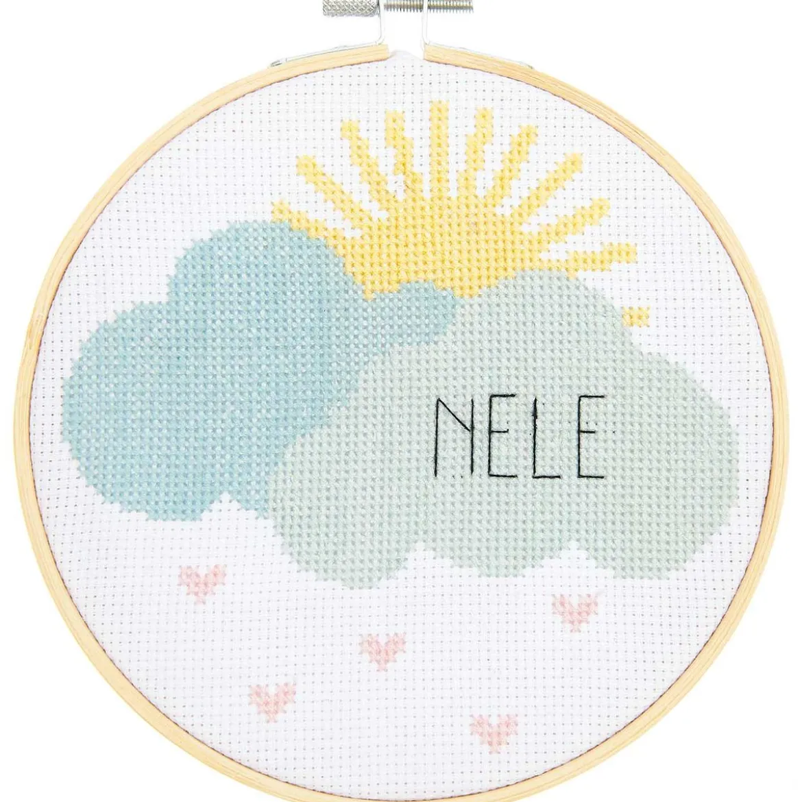 Rico Design Stickpackung Wolken Geburtsbild personalisierbar 15cm