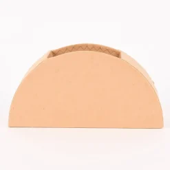 Rico Design Stiftehalter halbrund blanko natur 18x9x5cm