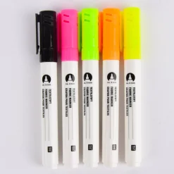 Rico Design Textilmarker Neon 5 Stück verschiedene Farben