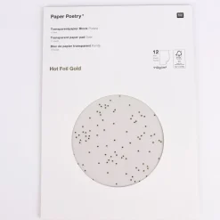Rico Design Transparentpapierblock Punkte gold DIN A4 21x29,5cm