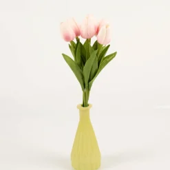Rico Design Tulpenstrauss mit 7 Blüten Kunstblumen rosa 33,5cm