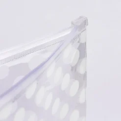 Rico Design Utensilientasche Transparent Punkte weiß 13x20,7cm