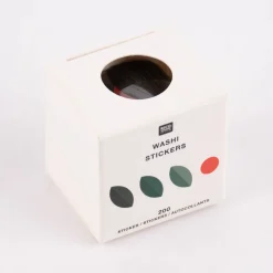 Rico Design Washi Sticker Blätter grün rot 200 Stück