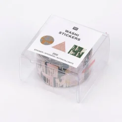 Rico Design Washi Sticker Struktur bunt 200 Stück