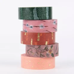 Rico Design Washi Tape 5er Set Blumen bunt 5x10m