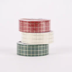 Rico Design Washi Tape Karo grün gold 1,5cmx10m
