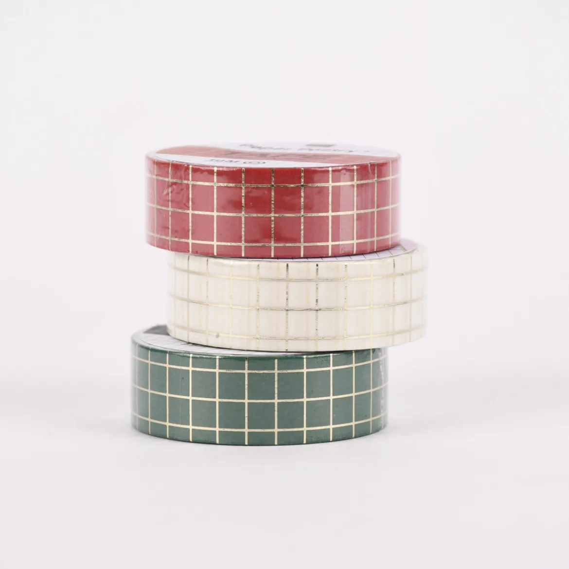 Rico Design Washi Tape Karo grün gold 1,5cmx10m