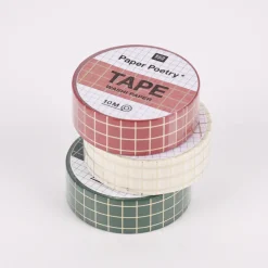 Rico Design Washi Tape Karo grün gold 1,5cmx10m